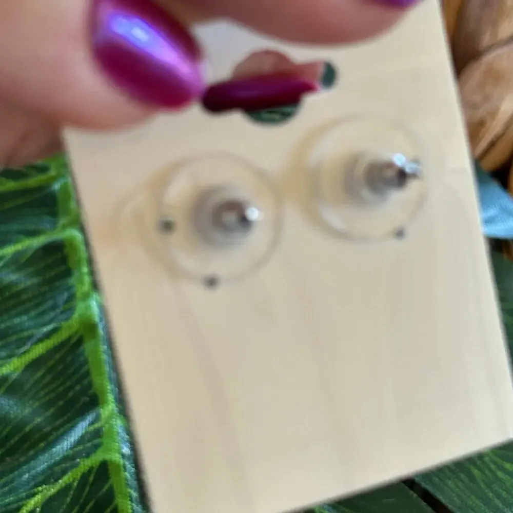 BOGO FREE MINIMILIST SILVER BLACK EARRINGS
